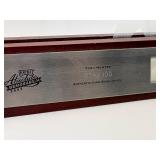 2003 Playoff Absolute Memorabilia Torii Hunter Glass Display With a Piece of his Game-Worn Jersey Authenticated and Serial #