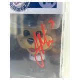 Joe Mauer Autographed TC Bear Funko Pop Sealed in Box Red Marker Authenticated Rare Minnesota Twins Collectible