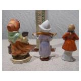 Set of 3 Vintage Porcelain Figurines - Dutch Girl and Country Children