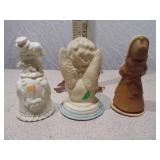 Set of 3 Vintage Ceramic Figurines - Children and Angel