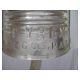 Set of 2 Vintage Glass Electrical Insulators - Pyrex and Hemingray