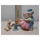 Vintage Ceramic Figurine Lot - Praying Child and Dancing Couple Planter