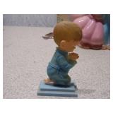 Vintage Ceramic Figurine Lot - Praying Child and Dancing Couple Planter