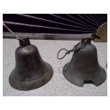 Collection of 4 Vintage Hand Bells - Various Metals and Styles