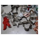 Large Collection of Vintage and Modern Cookie Cutters with Storage Tray