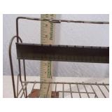 Vintage Wooden Spoon Rack and Metal Countertop Display Stands