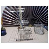 Set of 2 Chrome Wire Tabletop Display Racks