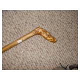 Collection of 4 Vintage Wooden Walking Canes and Walking Sticks