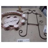 Assorted Decorative Metal Wall Art and Display Pieces - 3 Items