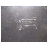 Vintage Kromex Metal Bread Box - Floral Decal & Matching Metal Lid