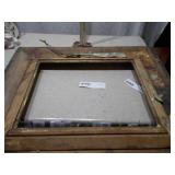 Vintage Ornate Deep-Set Stained Wood Picture Frame