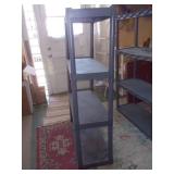 4-Tier Heavy Duty Black Plastic Ventilated Shelving Unit