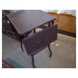 Vintage Metal Typewriter Table with Folding Leaf