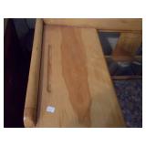 Vintage Wooden Corner Gossip Bench / Telephone Seat with Built-in Shelf