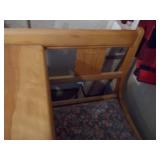 Vintage Wooden Corner Gossip Bench / Telephone Seat with Built-in Shelf
