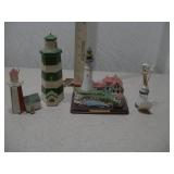 Vintage Nautical Lighthouse Miniature Collection - 5 Piece Set