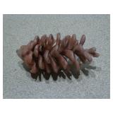 Vintage Glass Grape Cluster and Carved Pinecone Decor Set