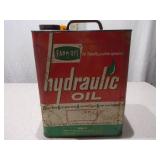 Vintage Hydraulic Oil Advertising Tin