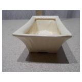 White Ceramic Rectangular Planter / Bonsai Pot
