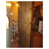 Vintage Curved Glass China Hutch with Mirror Back