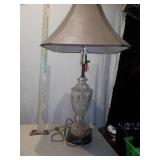 Vintage Cut Glass Urn-Style Table Lamp