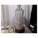 Vintage Cut Glass Urn-Style Table Lamp