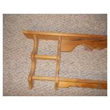 Vintage Solid Pine Wall-Mount Display Shelf