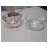 Pressed Glass Serving Pieces & Juicer - 5 Pieces