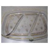 Vintage Glass Jar & Pressed Glass Serving Dish - 3 Pieces