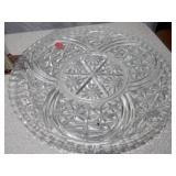 Pressed Glass Serving Set - 3 Pieces