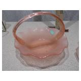 Pink Depression Glass Serving Set - 2 Pieces