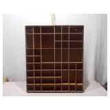 Wooden Shadow Box Display Shelf - Multi-Compartment Wall Hanging