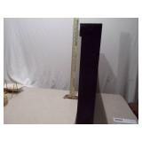 Vintage 20-Slot Arched Wall Display Shelf - Blue & Dark Wood Finish