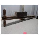 Vintage Wooden Potato Planting Tool - Garden Furrower