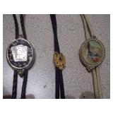 Trio of Vintage Bolo Ties - Scenics & Stones
