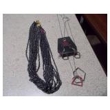 Vintage Jewelry Lot - Cameo Bracelet, Faux Pearls, & Silver-Tone Watch