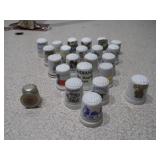 Large Collection of Souvenir Thimbles - Various States & Themes