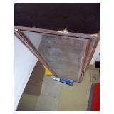 Vintage Wooden Tabletop Display Case with Glass Panel Door