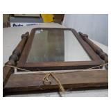 Vintage Wooden Tabletop Swing Mirror / Dresser Mirror