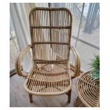 Sweet Vintage Rattan 3 pc Set ~ Hourglass Table & Armchairs
