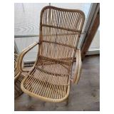 Sweet Vintage Rattan 3 pc Set ~ Hourglass Table & Armchairs