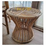 Sweet Vintage Rattan 3 pc Set ~ Hourglass Table & Armchairs