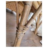 Sweet Vintage Rattan 3 pc Set ~ Hourglass Table & Armchairs