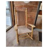 Sturdy Woven Oak Rocking Chair