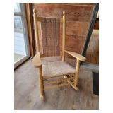 Sturdy Woven Oak Rocking Chair