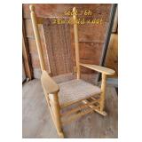 Sturdy Woven Oak Rocking Chair