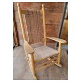 Sturdy Woven Oak Rocking Chair