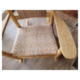 Sturdy Woven Oak Rocking Chair
