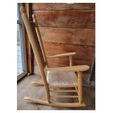 Sturdy Woven Oak Rocking Chair