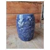 Ceramic Blue Glaze Japanese Garden Stool